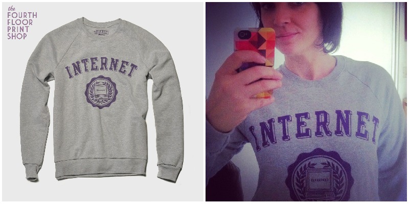 sweat gris internet