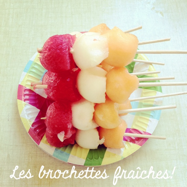 recette brochette de melons