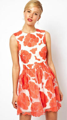 tenue-robe-mariage-asos-fleur-orange