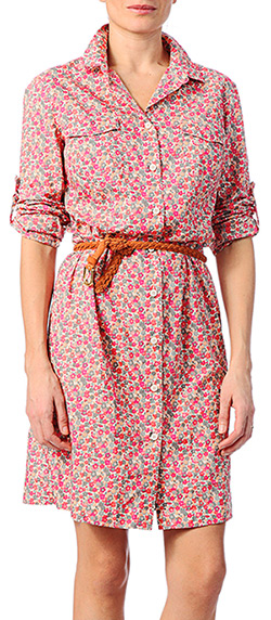 Robe-chemise-liberty-rouge