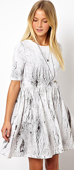 Robe smock imprime craquele