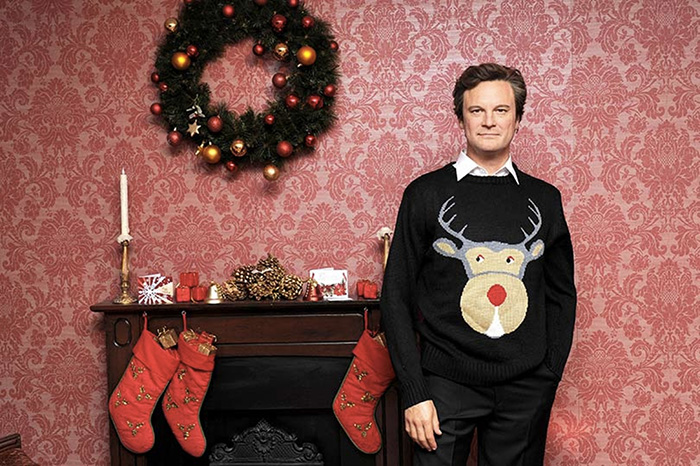 pull kitsch de Noël colin firth