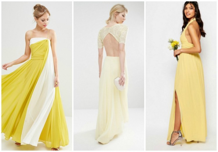 Robe jaune mariage