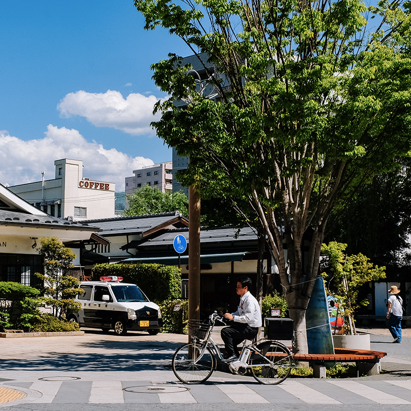 cycliste à matsumoto